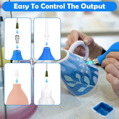 98 PCS Pottery Tools Supplies Precision Tip Applicator, Clay Slip Blue [4]
