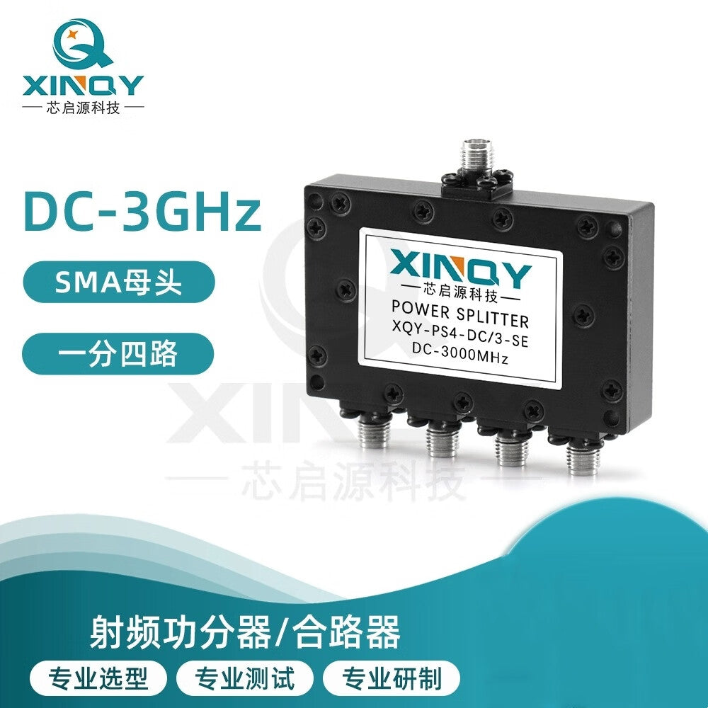 XINQY Clock Line SMA RF Resistor Power Divider DC-3GHz 1 to 4 Power Divider Low Frequency 3000MHz 0-6GHz