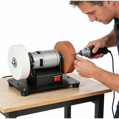 Electric Small Sander Bench Grinder Dual Wheel Small Bench Grinding Machine Professional Tabletop for Jewelry Knives