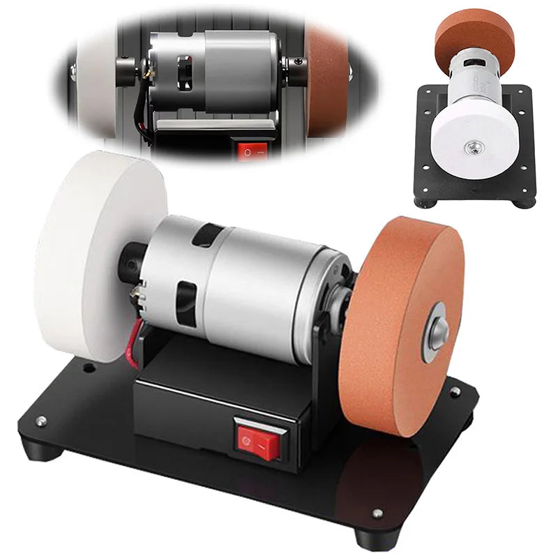 Electric Small Sander Bench Grinder Dual Wheel Small Bench Grinding Machine Professional Tabletop for Jewelry Knives