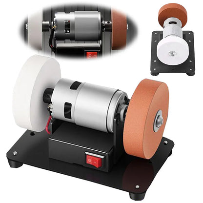 Electric Small Sander Bench Grinder Dual Wheel Small Bench Grinding Machine Professional Tabletop for Jewelry Knives