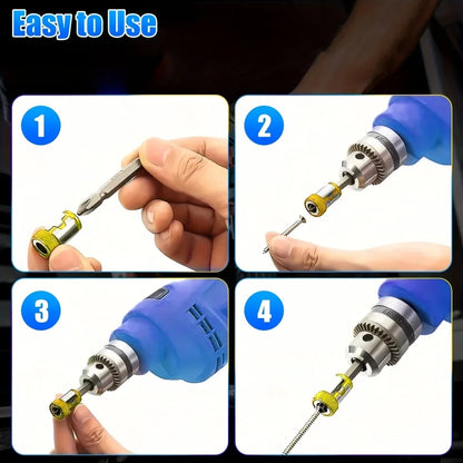 3-Piece Universal Magnetic Screw Drill Bit, 1/4 Inch/6.35mm, Compatible with Phillips Screwdriver Bit
