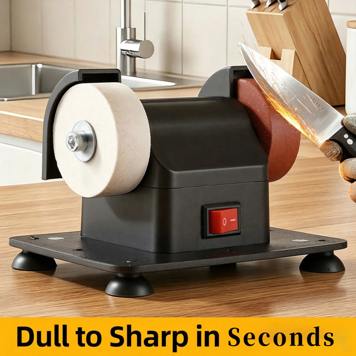 Small Grinding Wheel Machine Household Grinding Wheel Machine Knife Sharpener Suction Cup Tabletop Grinding Polishing Machine