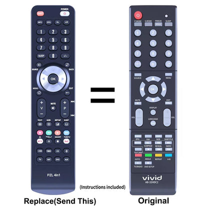 AB-32HDC2 Replacement TV Remote Control For VIVID TELEVISION AB32HDC2 [1]