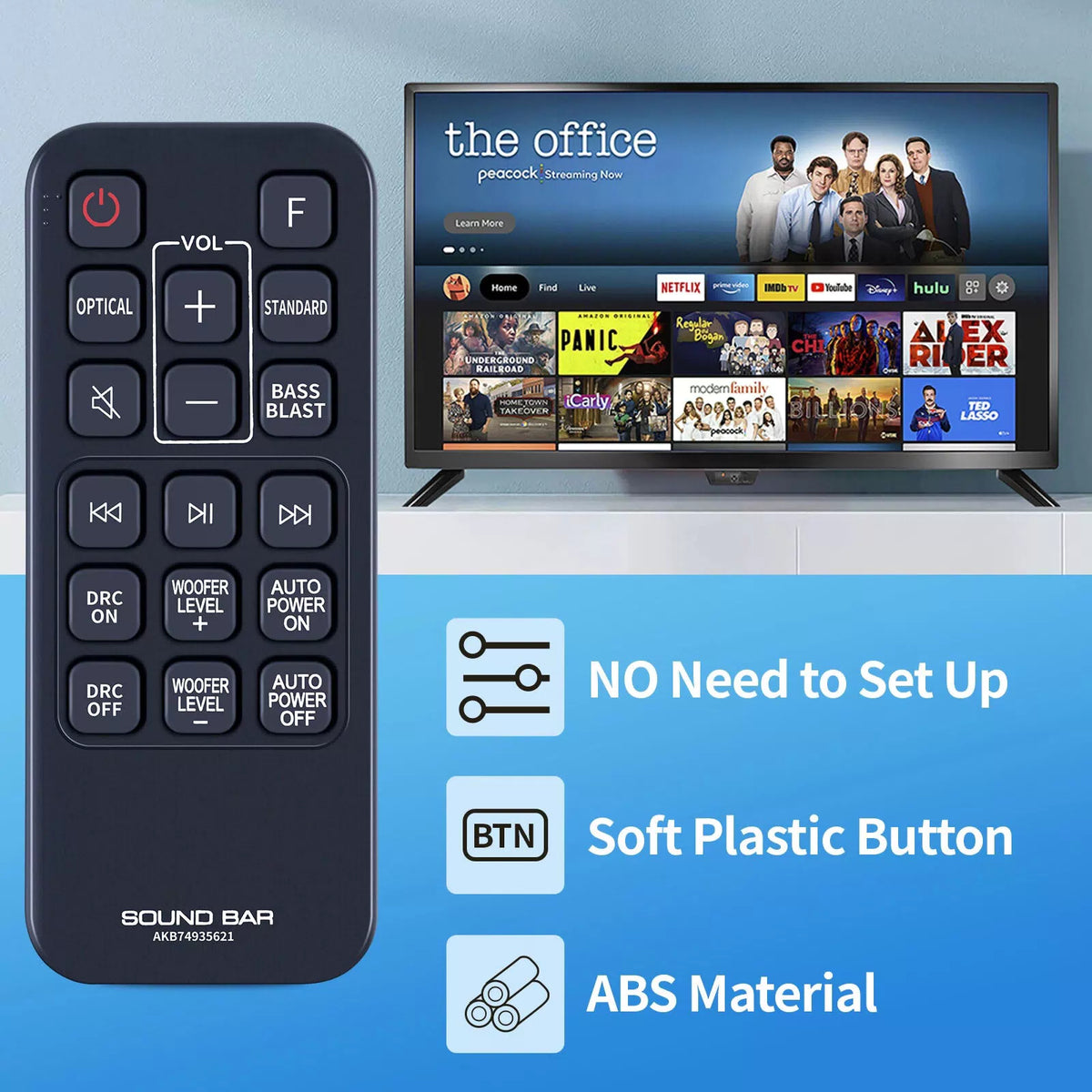 AKB74935621 For LG Sound Bar Remote Control SJ2 SPJ2B-W SJ2.DEUSLLK [3]