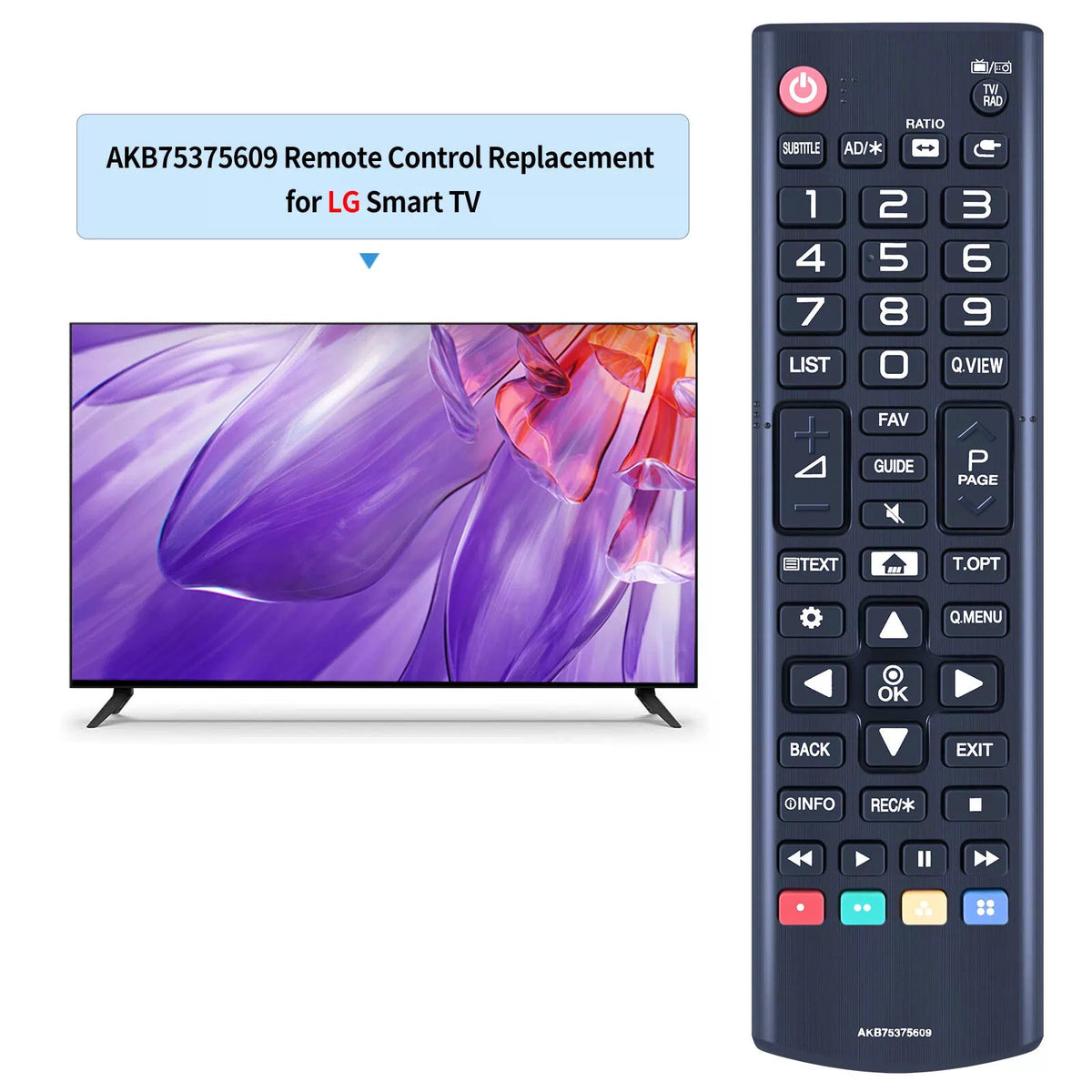 AKB75375609 Remote Control for LG TV 32LK500, 32LK500BPLA,32LK510,43LK5000 [2]