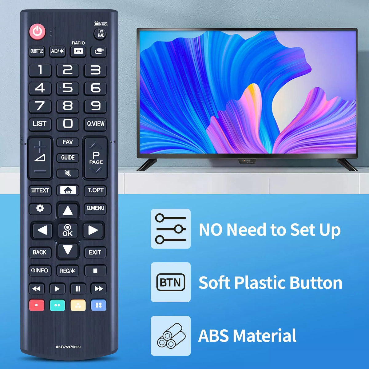 AKB75375609 Remote Control for LG TV 32LK500, 32LK500BPLA,32LK510,43LK5000 [3]