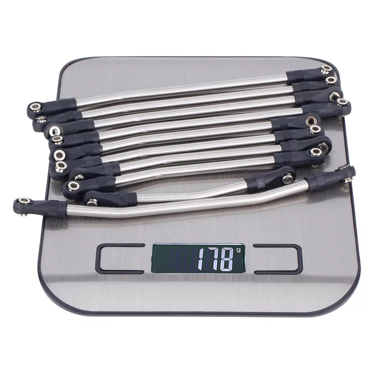 AMK 10 Pcs 313mm Wheelbase Stainless Steel Link Rod Linkage for 1/10 RC... [6]