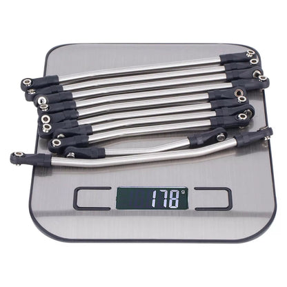 AMK 10 Pcs 313mm Wheelbase Stainless Steel Link Rod Linkage for 1/10 RC... [6]