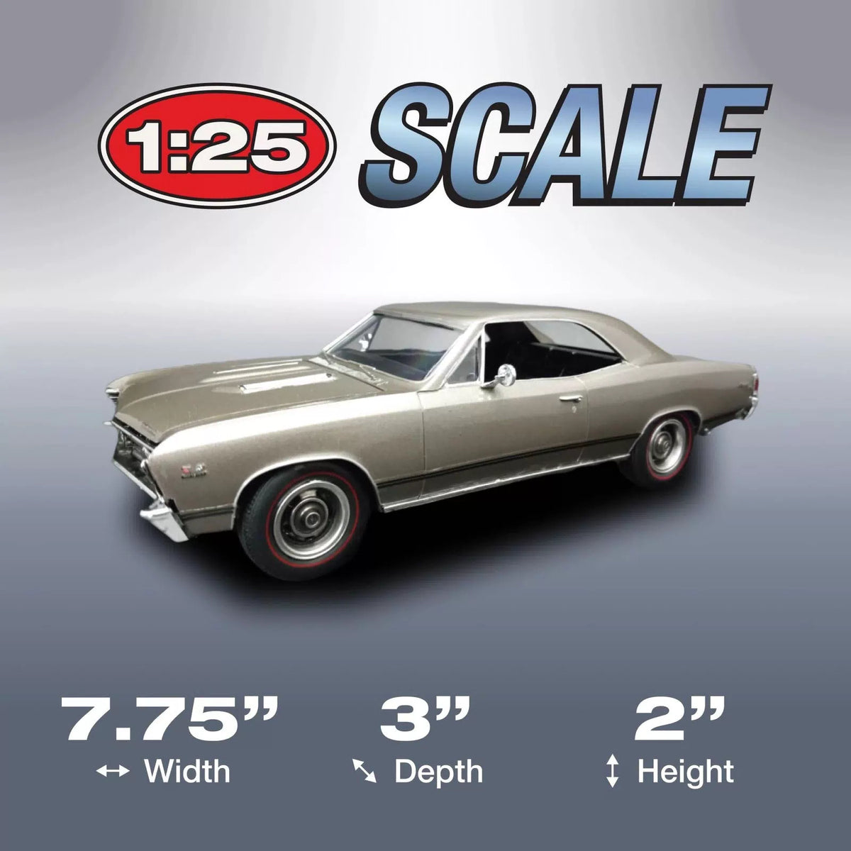 AMT 1967 Chevrolet Chevelle SS396 1:25 Scale 7.75 inches long, Multicoloured [4]