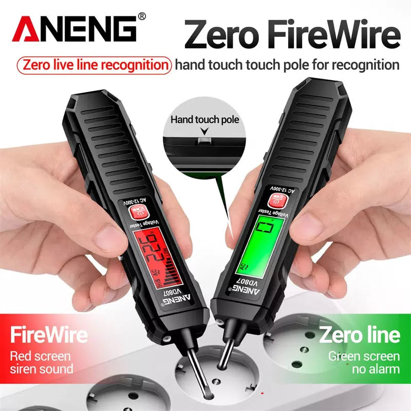 ANENG VD807 One-word Induction Portable 50/60Hz Smart Electric Pen Tester NCV Sensor AC 12-300V Non-contact Wire Detector Tools [4]