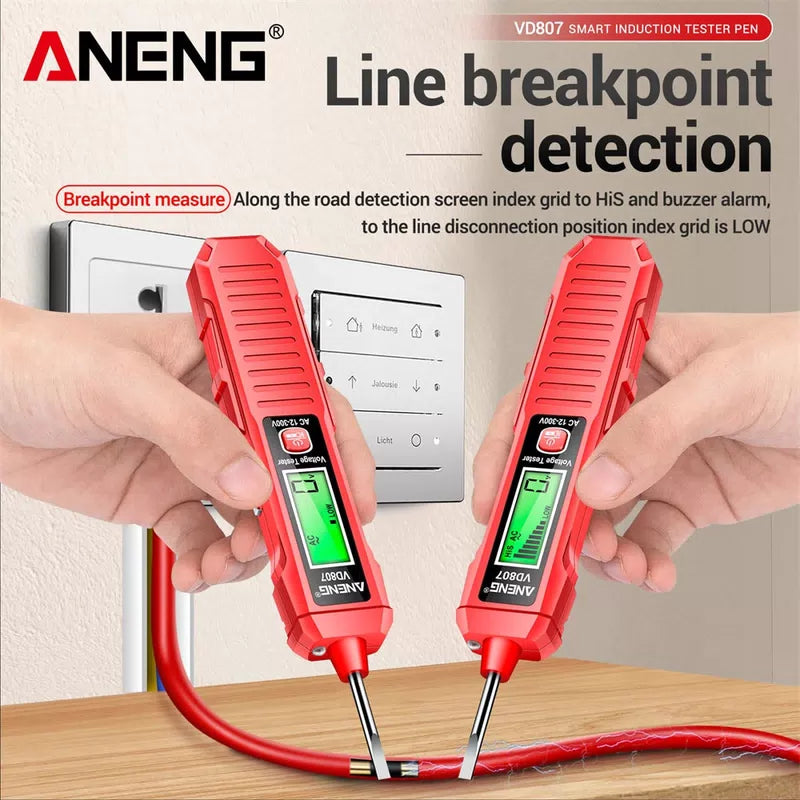 ANENG VD807 One-word Induction Tester Portable 50/60Hz Smart Electric Pen NCV Sensor AC 12-300V Non-contact Wire Detector Tools [4]