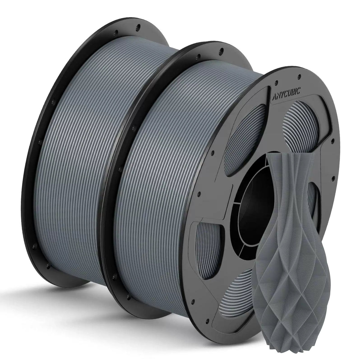 ANYCUBIC PLA Filament 1.75mm Bundle, 3D Printer 2*1kg Pla Texture Grey [1]