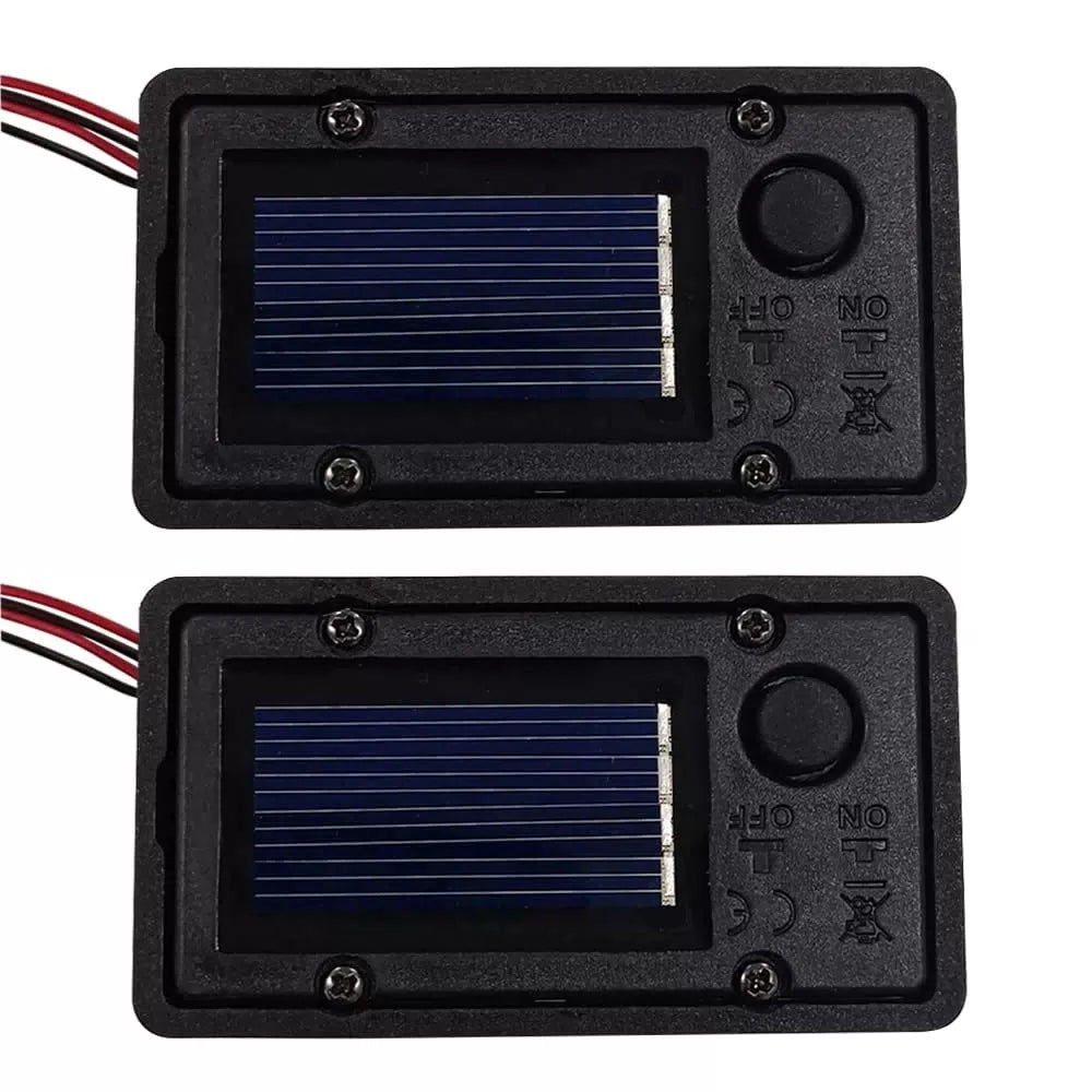 AQEENURA Battery Box, Solar Lantern Light Replacement Parts Top 2PCS, Black [1]
