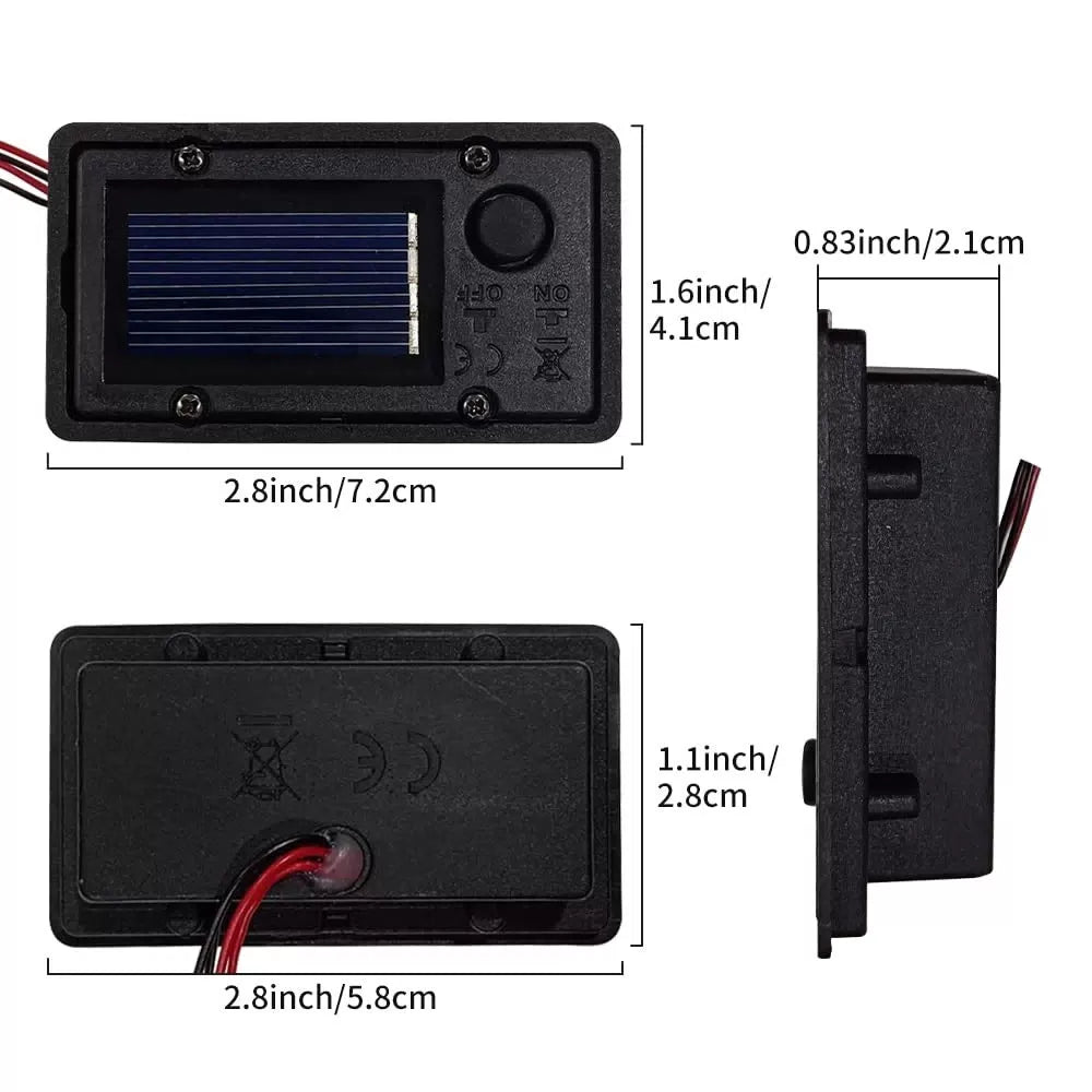 AQEENURA Battery Box, Solar Lantern Light Replacement Parts Top 2PCS, Black [2]