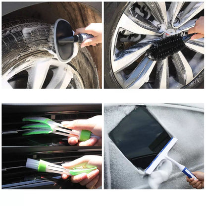 AUTODECO 22Pcs Car Wash Cleaning Tools Kit Detailing Set with 22, Green [5]