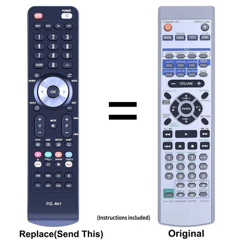 AXD7353 Remote Control For Pioneer DVD HTD-330 HTD-530 HTD-630 XV-HTD330 [1]