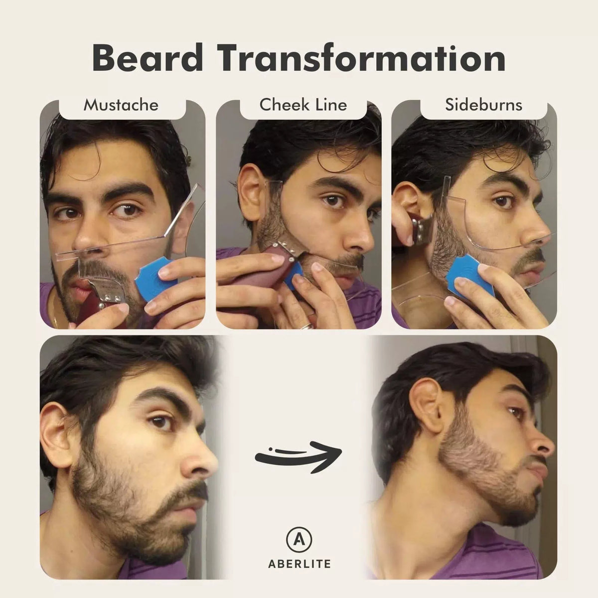 Aberlite ClearShaper 3.0 - Beard Shaper Kit w/Two 1 Count (Pack of 1), Blue [4]