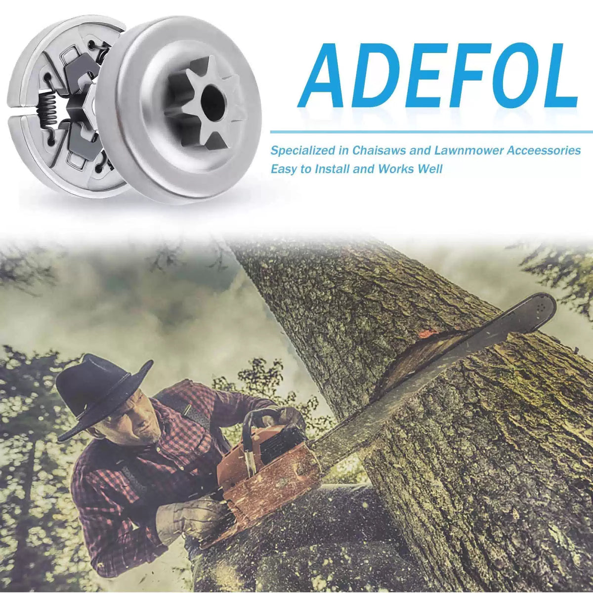 Adefol Sprocket Clutch Drum 3/8" 7T Needle Bearing Kit for Stihl MS290 MS390... [2]