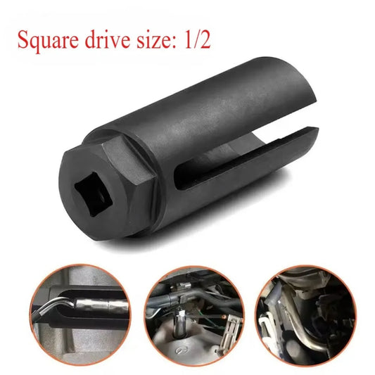 1Pcs Square drive size 1/2 Universal 22mm Socket Wrench Oxygen-containing European Standard Oxygen Vacuum Sensor Removal Socket