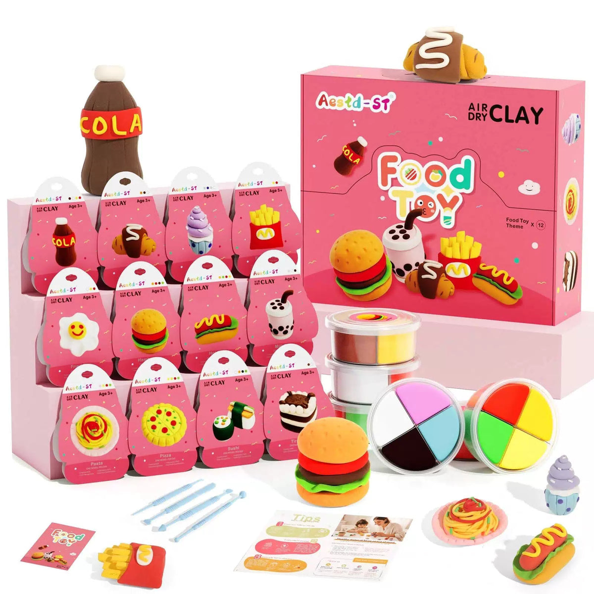 Air Dry Clay Kit - Food Toy Theme, Modeling for Kids, DIY Theme [1]
