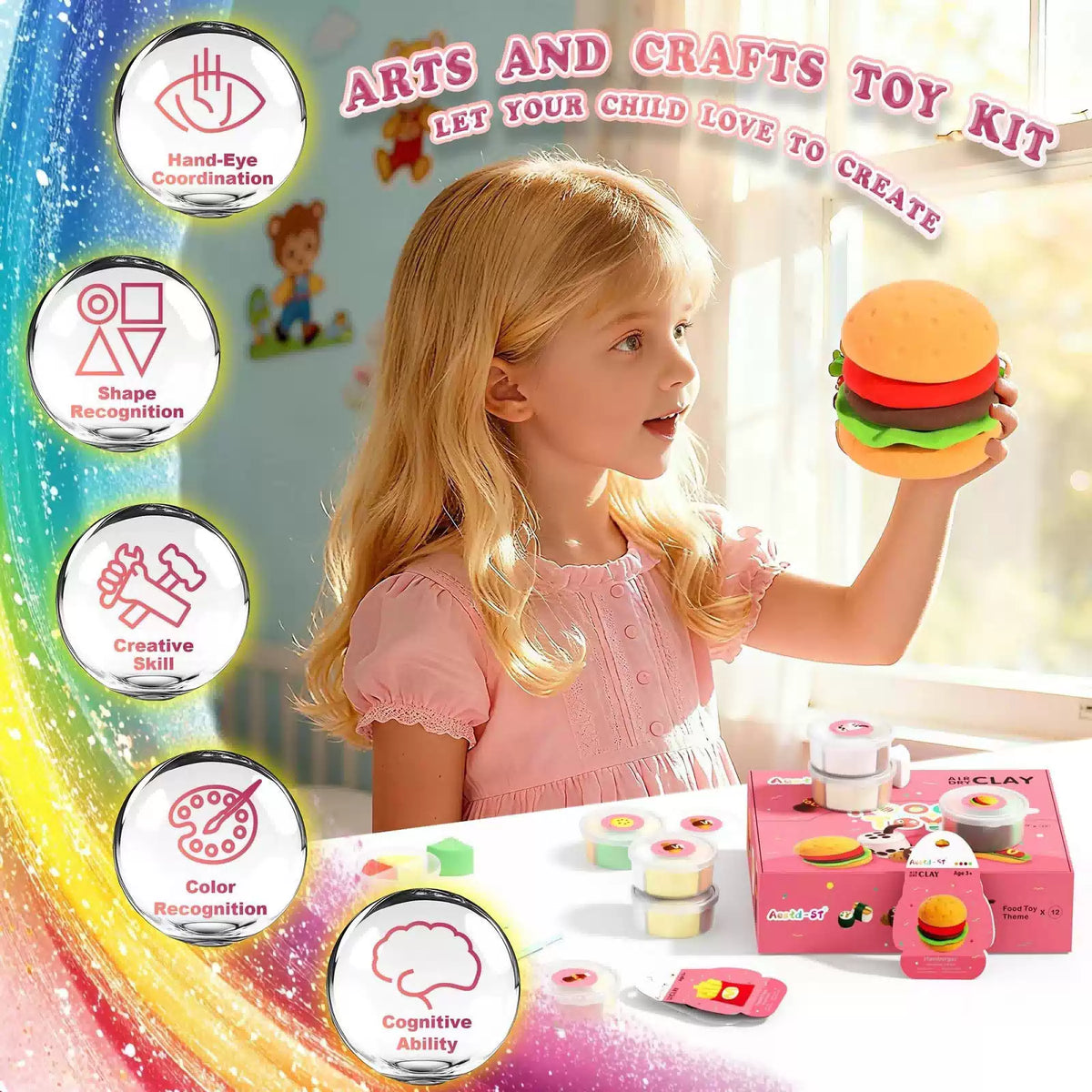Air Dry Clay Kit - Food Toy Theme, Modeling for Kids, DIY Theme [6]