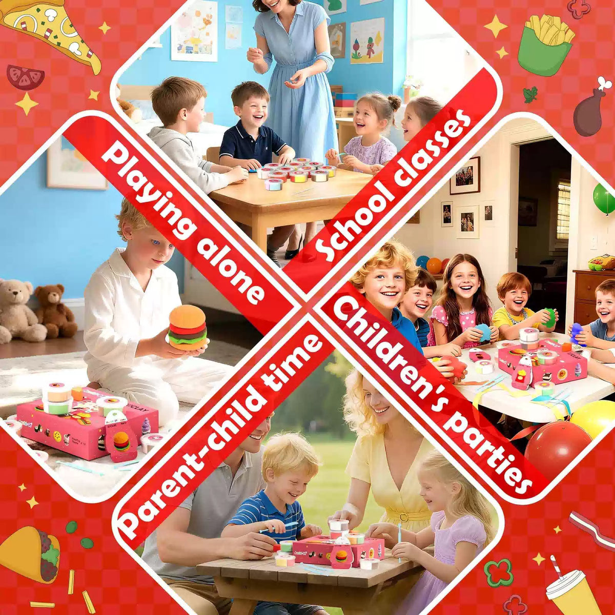 Air Dry Clay Kit - Food Toy Theme, Modeling for Kids, DIY Theme [7]
