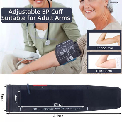 Alcarefam Large Blood Pressure Cuff, 8.7”-16.5” (22-42CM) BP Cuff Large, Blue [4]