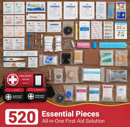 Aoldersson 520 Premium Piece Large First Aid Kit – Emergency Survival Red [5]