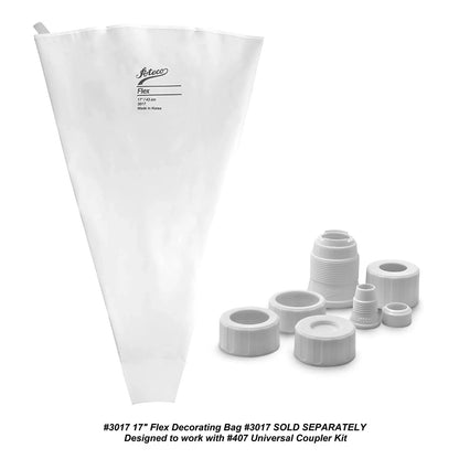 Ateco Universal Pastry Coupler and Cap Set | 7 Set, White [3]