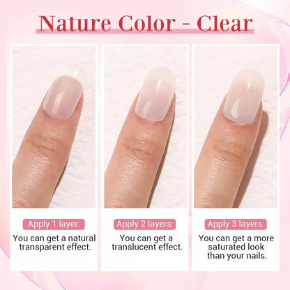 AzureBeauty Nail Repair Kit Transparent Crystal for Broken 4 Piece Set, Clear [6]