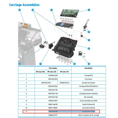 B4H70-67018 Flex Cable of Carriage Fit For HP Latex 360 370 375 335 365 570 [4]