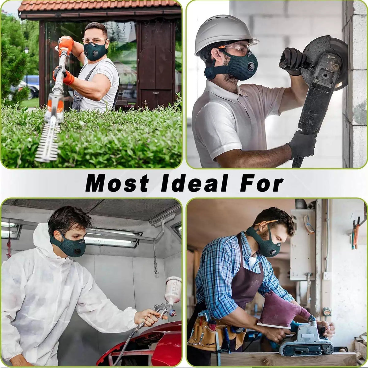 BASE CAMP M Plus Dust Mask, Breathable Reusable 1 Count (Pack of 1), Black [6]
