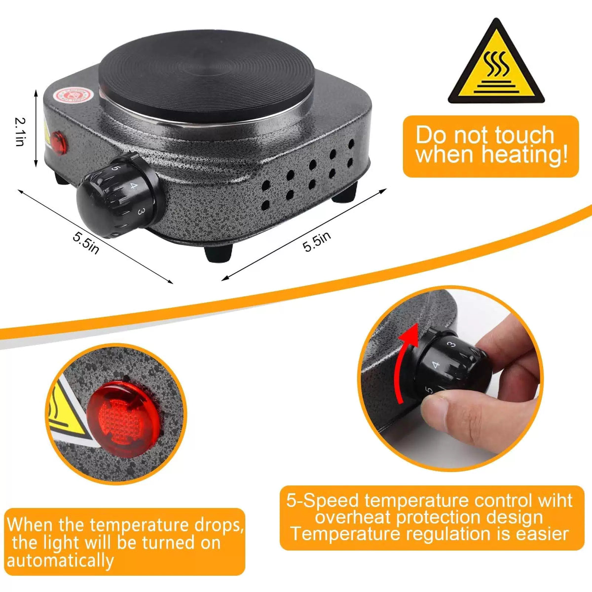 BBAXI Candle Making kit with Hot Plate,Wax hot plate making 1, gray [4]