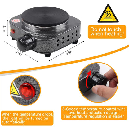 BBAXI Candle Making kit with Hot Plate,Wax hot plate making 1, gray [4]