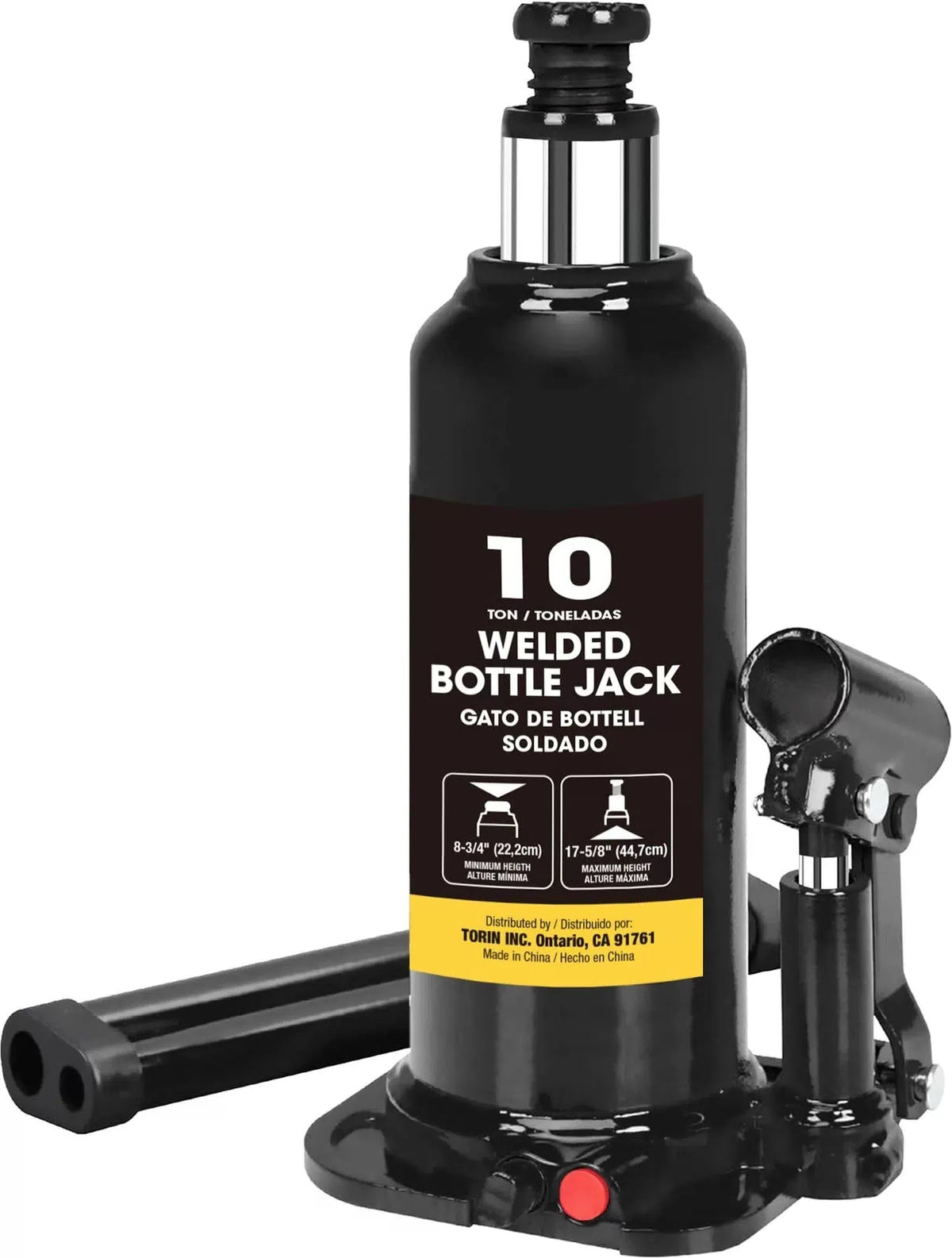BIG RED 10 Ton (20,000 LBs) Torin Welded Hydraulic 10 lbs), Black [1]