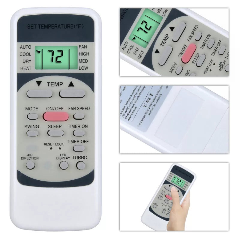 Backlit Remote Control For Midea Air Conditioner RG51M5/(C) EU RG51M5/EU [2]