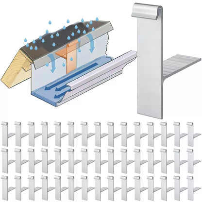 Blulu 50pcs 5 Inches Aluminum Gutter Wedges for 5 Inch K Style T, Silver/Gray [1]