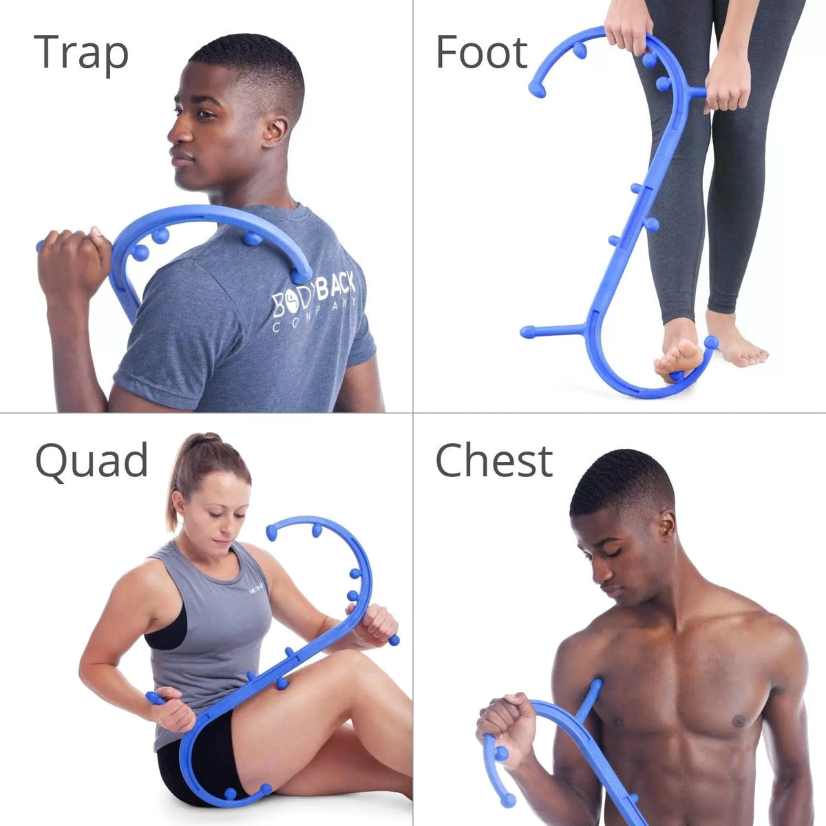 Body Back Buddy Classic USA Made Handheld Full Bundle, Blue [3]