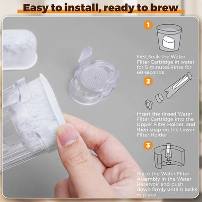 Buhobha Water Filter Holder and 2 2 Filters Tall Holder, Transparent [3]