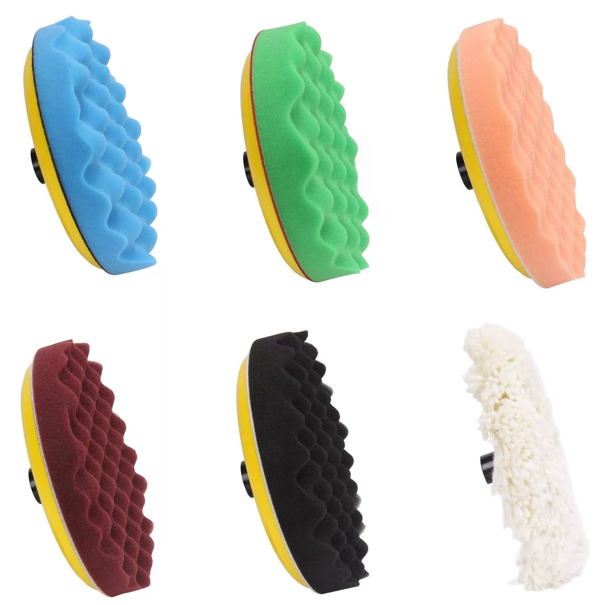 CASOMAN 7-Inch Buffing and Polishing Pad Kit, 7 Pieces 7" 7 inches [2]