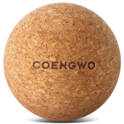 COENGWO Cork Massage Ball, Myofascial Release Yoga 3 Inch(No Bag) [1]