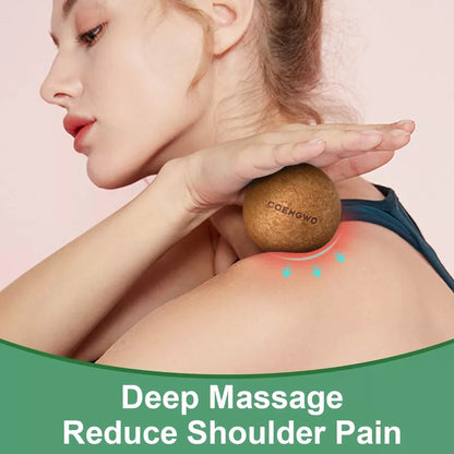 COENGWO Cork Massage Ball, Myofascial Release Yoga 3 Inch(No Bag) [5]