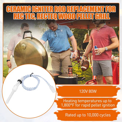 COMVIEE Ceramic Igniter Rod Replacement for REC TEC, Recteq Wood Pellet White [5]