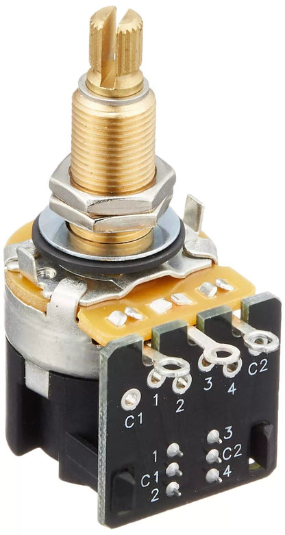 CTS 500k Push/Pull Potentiometer for Guitar - Push Pull Pot, Long Split black [1]