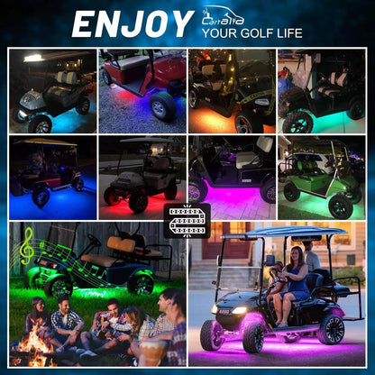 Cartalia Golf Cart Underbody LED Lights 4Pcs, 12V - 80V 4 PCS, Multi-Color [7]