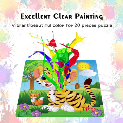 Chafin Puzzles for Kids Ages 3-5 Toddler 20 pieces, 5.9x 0.2 inches [4]