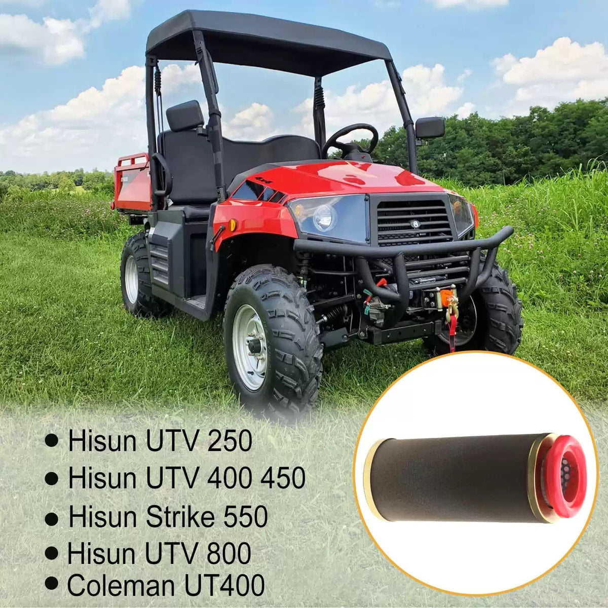 Chikia Hisun UTV 400 Air Filter Compatible with Coleman UTV... [4]