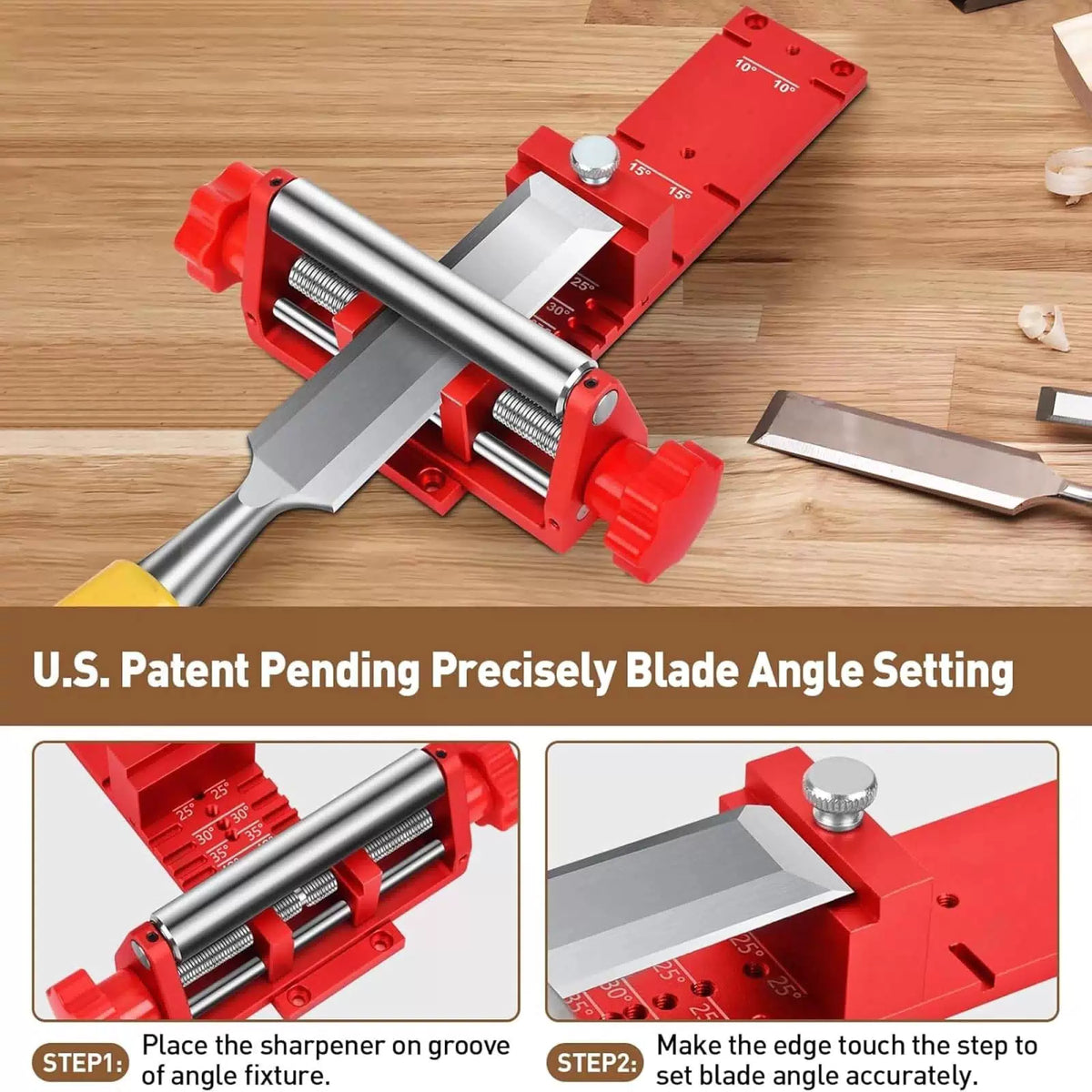 Chisel Sharpening Jig, Wood Honing Guide for Chisels and medium, medium [5]