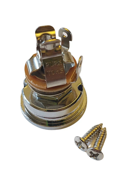 Chrome Electrosocket Jackplate with Pure Tone Full-contact Output Jack [2]